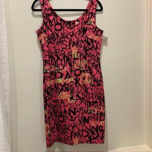 Pink Graffiti Tank Dress D. Terrell Ltd. NWT